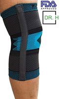 Dr. H FDA Approved Knee Compression Sleeve with Side Support (Medium, Blue)