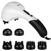 Handheld Back Massager - Double Head Electric Full Body Massager - Deep Tissue Percussion Massage Hammer for Muscles, Arm, Neck, Shoulder, Back, Leg, Foot (Black)