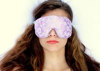 Candi Andi Handmade Sleep Eye Mask for Travel, Aromatherapy, Stress Relief, Sleep, Migraine Treatment, Yoga | Unscented | Satin Brocade & Crushed Velvet | Lovely Lilac - TEM-LL