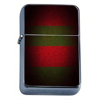 Freddys Sweater Flip Top Oil Lighter R1 Smoking Cigarette Silver Case Included