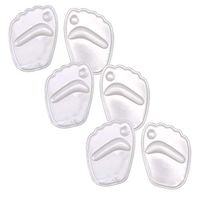 Heallily 3 Pairs Foot Cushions 3D Gel Massage Forefoot Insoles Pain Relief for High Heel (Transparent)