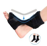 Plantar Fasciitis Support Brace with Compression Socks, Orthotics Drop Foot Brace Day and Night Time Pain Relief from Plantar Fasciitis, Tendon Stretch, Achilles, Heel Spurs Relief