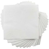 JAM PAPER Medium Lunch Napkins - 6 1/2 x 6 1/2 - White - 50/Pack