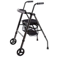 Jonigo 2 Wheel Walker Old Man Shopping Cart Multi-Function Shopping Cart Wheeled Can Sit Folding Collapsible Trolley Four-Legged Cane Easy Storage (Color : Gray)