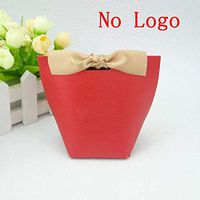 100pcs/50pcs/20pcs Merci Beaucoup White Color Wedding Gift Boxes Paper Cake Box Baby Shower Favor Boxes Candy Box with Ribbon (red Blank, 50PCS)
