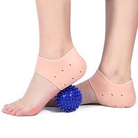 Walfront Plantar Fasciitis Kit, Plantar Fasciitis Gel Heel Protectors+ Foot Heel Foot Massage Ball– Pain Relief & Increase Circulation