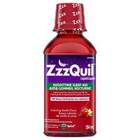 ZzzQuil Nighttime Sleep Aid Liquid, 12 fl oz, Calming Vanilla Cherry Flavor