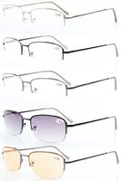 5-Pack Eyekepper Metal Half-Rim Spring Hinges Reading Glasses Include Computer Readers +2.75