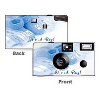 5 Baby Boy Booties Disposable Cameras, Baby Shower, Single use, Flash WM-51095-C