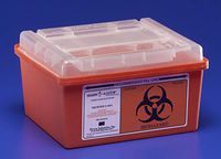 Sharps Container, Sharps-A-Gator 1-Piece 1 Gallon Red Horizontal Entry Lid, 31143699 - Case of 32