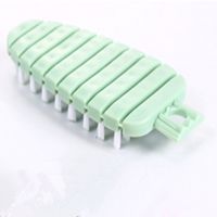 NIHAI Fruit And Vegetable Cleaning Brush, Bendable Carrot Shape Cleaning Brush, Reusable And Durable Kitchen Cleaner Tool (diameter 14cm) (Green)