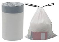 Besli 8 Gallon Drawstring Strong Trash Bag Garbage Bag (8 Gallon(90 Count), White)
