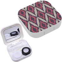 Portable Contact Lens Case Box Travel Kit Mirror + Bottle + Tweezers Container Holder [ Pattern Design ]