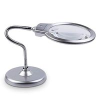 LED Illuminated Desktop Magnifying Glass 2X 5X Double HD Lens with Light Metal Hose for Seniors Students Reading Repair High Grade Gift, for Industrial Electronics Laboratory LIXFDJ Vision Assisted Ma
