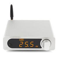 Topping MX3 DAC Headphone Amplifier Bluetooth USB/ Optical /Coaxial / AUX / SW Digital Audio Power Amplifier Receiver (Silver)