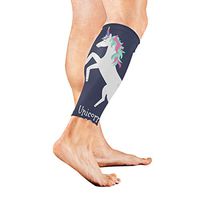 Calf Guard Sleeves Flowers Rainbow with Unicorn Sports Calves Guards Sleeves for Running, Basketball, Baseball, Football