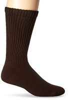 JOBST Sensifoot Closed Toe Crew Socks, Brown, Medium