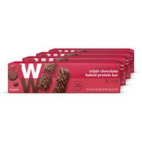 WW Triple Chocolate Baked Protein Bar - High Protein Snack Bar, 3 SmartPoints - 4 Boxes (24 Count Total) - Weight Watchers Reimagined