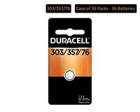 Duracell – 303/357 1.5V Silver Oxide Button Battery – Long-Lasting Battery (Pack of 36)