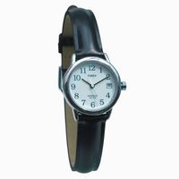 Timex Indiglo Watch Ladies Chrome with Leather Band
