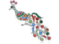 Vintage Peacock Bird Blue Rhinestone Crystal Large Bird Gold-plated Brooch Pin Daily Popular Fashion Novelty Creation Aesthetic Beauty | pattern - Style-7