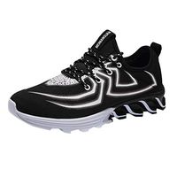KauneusUnisex Fashion Sneakers Womens and Mens Outdoor Sport Comfy Lightweight Creative Athletic Shoes Couple Shoes Black
