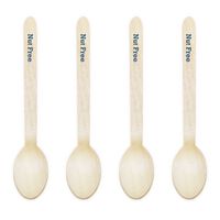 Dress My Cupcake Natural Wood 100-Pack Candy Buffet Spoons DIY Kit, Nut Free, Navy Blue