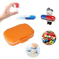 Whitelotous 3 Grids Portable Pill Box Jewelry Storage Holder Case Container Organizer (Orange)