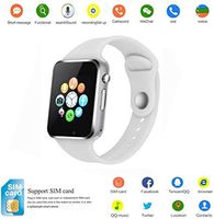 2018 Newest Smart Watch PLYSIN Bluetooth Smartwatch Unlocked Watch Cell Phone with Sim Card Slot Track Activity Watch with Pedometer Camera Music-Player for iOS iPhone Android Samsung (White)