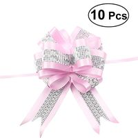 ULTNICE 10pcs Bowknot Gift Bows Ribbon Wrapping Tie Ribbon Bow for Party (Pink)