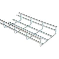 WireRun Cable Tray, 2in H x 4in W x 6.56ft L, Electrozinc