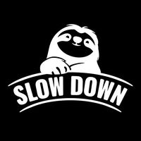 Slow Down Sloth Vinyl Decal Sticker | Cars Trucks Vans SUVs Walls Cups Laptops | 6 Inch | White | KCD2650