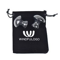 Windfulogo 2 Pcs Mushroom Shaped Massage Stones Natural Bian Stone Hot Rock for Spa Massage (2-S, Black)