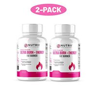 Nutrii Thermogenic Fat Burner and Weight Loss Supplement, Keto Friendly CLA and Garcinia Fortified Appetite Suppressant and Energy Booster with Green Tea and Raspberry Ketones (30 Servings-2 Pack)