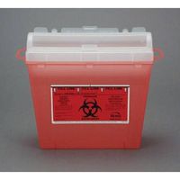 Bemis Healthcare 175 030 Translucent Red Sharps Container, 5 Quart (Pack of 32)