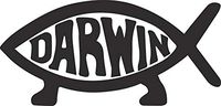 USCLIFESTYLE Funny Darwin Fish (Black) (Set of 2) Premium Waterproof Vinyl Decal Stickers for Laptop MacBook Phone Tablet Helmet Car Window Bumper Mug Tuber Cup Door Wall Decoration