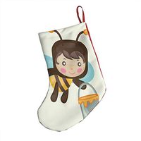 Honey Bee with Honey Bucket Vintage Xmas Socks Hanging Decoration Candy Bag Party Holiday Christmas Santa Claus Home Decor Gift