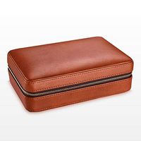 Spain, Imported Cedar Wood, Portable, Cigar Box 4 Sticks (Color : Brown)