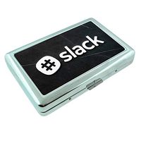 Slack Em1 Hip Silver Cigarette Case Id Holder Metal Wallet 4" X 2.75" RFID Protection