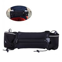 VORCOOL Runners Running Belt Sports Water Bottle Cycling Jogging Waist Bag Phone Holder Fits for 4-6inch Phone with 2 Water Bottles (Black)