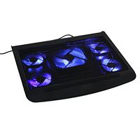 Great Value Laptop Coolers T5 Laptop 5 Fans with 5 LED Light Cooling Pad for 10"-17" Laptop/Notebook Black