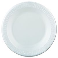 Dart 10PWQR Quiet Classic Laminated Foam Dinnerware, Plate, 10 1/4", White, 125/Pk, 4 Pks/Cs