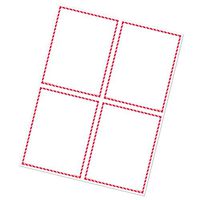 GHS/HazCom 2012: GHS Red Border 4-up Supplier Label, 4.25" x 5.5" (Pack of 100)