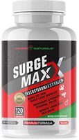 Potent Naturals Surge Maxx Testosterone Booster 120 V-Capsules | 1600 D-AA-CC with Vits D3, K2, B6, Zinc, Fenugreek, Ginseng | Enhances Strength, Energy, Stamina & Male Performance | Build Muscle
