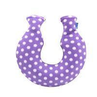 Simple Small U-Type 1.6 L Hot Water Bottle with Fabric Cover, Purple (Small Circle)