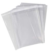 IGC Crystal Clear 3" x 5" Cello/Cellophane Bags - Resealable Lip N Tape - 100 Bags