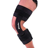Mueller 2100 Hinged Knee Brace, Black, One Size Fits Most | Knee Brace for Sports, Lineman's Knee Brace