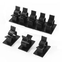 Wideskall 8 Pcs 1/2" inch Adhesive Black Nylon Adjustable Cable Clips Wire C...