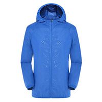 BBT-Shop Men's Women Raincoat Jacket Hooded Sweatshirt Outdoor Waterproof Lightweight Blouse Windbreaker Rain Coat Hooded Winter Rain Top Ultra-Light Windproof Zipper Long Sleeve Bicycle Wind Coat