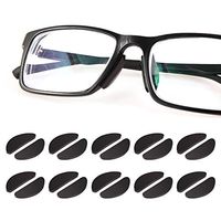 1mm Antislip Eyeglass Nose Pads 10 Pairs Adhesive Nose Pads Silicone Non-Slip Eyeglass Pads Nose Bridge Pads for Eyeglass Sunglasses Spectacles (10 Black)